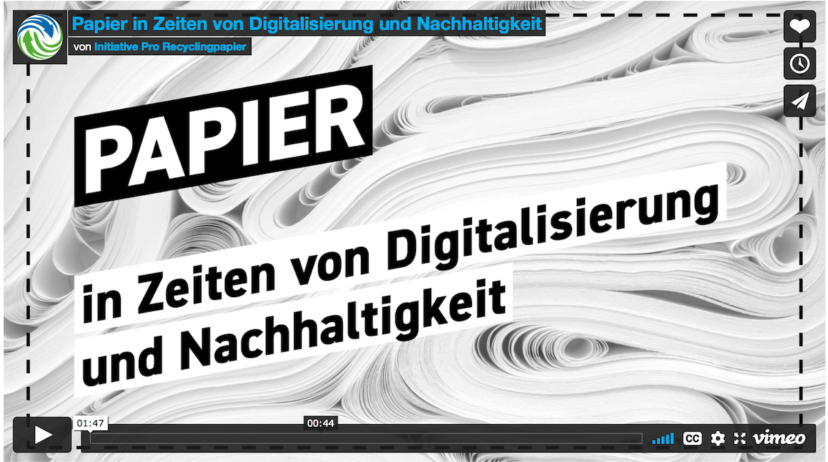 Video Thumbnail Papier in Zeiten von Digitalisierung